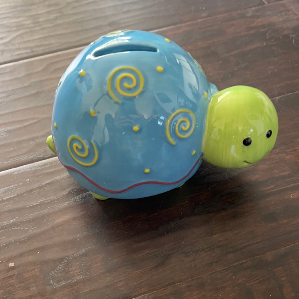 Burton & Burton Turtle piggy bank. NIB